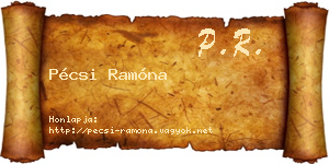 Pécsi Ramóna névjegykártya